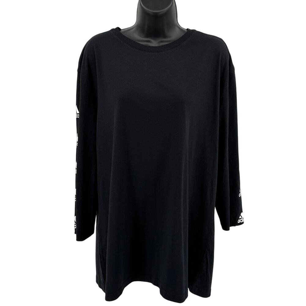 Adidas The Go-To Performance Tee WMNS XL Crew Neck Black Cut Off Sleeve Pullover